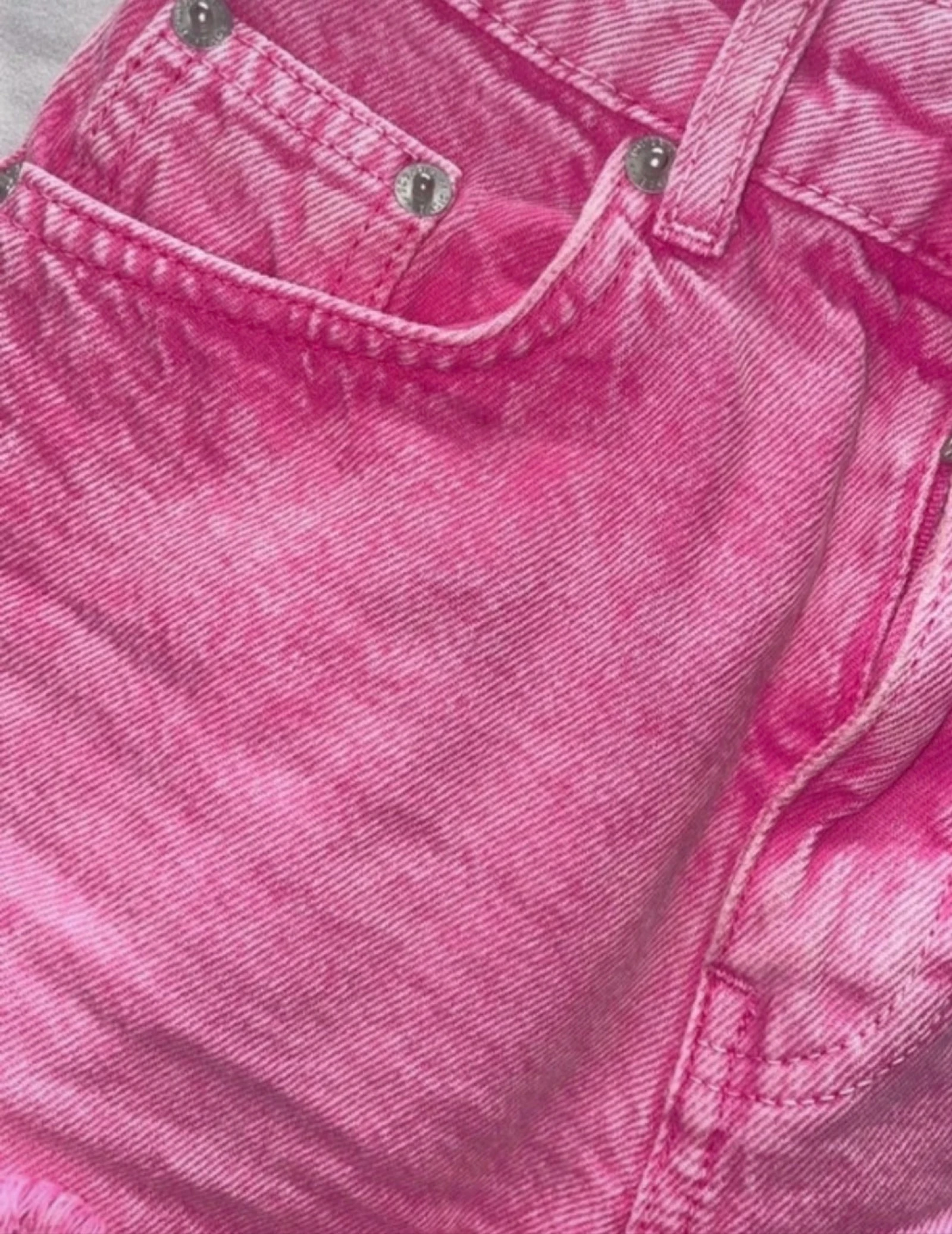 Short en jean rose Stradivarius taille 32 (XXS) à taille haute – photo 8